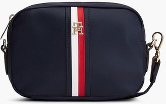 Tommy Hilfiger Womens Monogram Signature Stripe Crossbody Bag - Space Blue