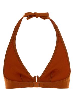 Eres Womens Orange Stretch Nylon Noctambule Bikini Top Rouille Exterior: Elastane Costumi Da Bagno Swimwear