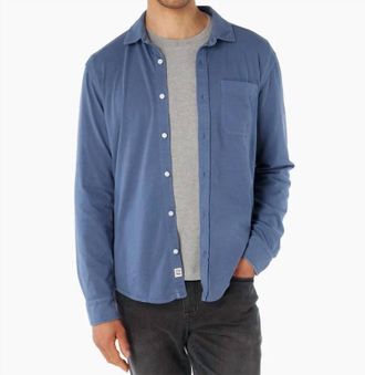Fair Harbor Mens Saltaire Long Sleeve Shirt In Navy