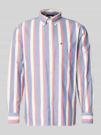 Tommy Hilfiger Relaxed Fit Freizeithemd aus reiner Baumwolle Modell HERITAGE in Jeansblau, Gr&ouml;&szlig;e XXL