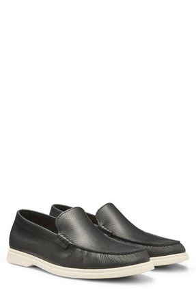 BOSS Sienne Moc Toe Slip-On Sneaker in Black at Nordstrom, Size 11Us