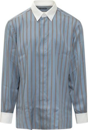 Tom Ford Blue Regular Stripes Shirt