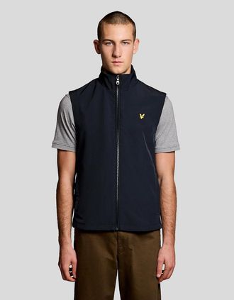Lyle & Scott Lyle And Scott Mens Mesh-Back Softshell Gilet - Black - Size: 40/Regular