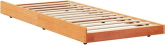 vidaXL Bed Frame Brown 100 x 200 cm Solid Pine wood Vidaxl