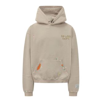 Gallery Dept. Hoodies, male, Beige, Size: XS GD Paint Logo Hoodie