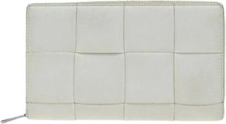 Bottega Veneta Pre-owned Wallets, female, White, Size: ONE SIZE Pre-owned Leather Wallet