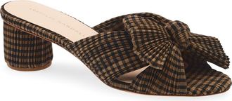 Loeffler Randall Emilia Slide Sandal in Brown/Black Check at Nordstrom Rack, Size 11.5