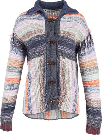 Acne Studios Acne Studios Karya Moulin&eacute; gestreept vest in veelkleurige wol