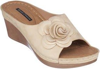Good Choice Shoes Tokyo Floral Wedge Sandal in Gold at Nordstrom Rack, Size 6.5