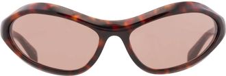 Prada Brown Irregular Ladies Sunglasses PR A20S 17N10D 61