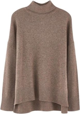 Bellerose Jersey Ganzi - Dames - Coltruien - Bruin - S - Wol - Truien & Vesten