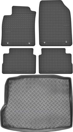 OEM Juego De Alfombrillas De Goma Para Coche Y Alfombrilla Para Maletero Para Opel Vectra C Sed&aacute;n (2002-2008)