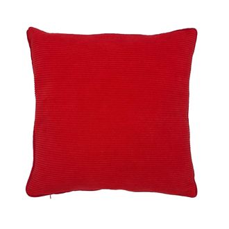 Lewis's Cotswold Cord Cushion - Red | TJ Hughes