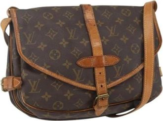 Louis Vuitton Pre-owned Cross Body Bags, female, Brown, Size: ONE SIZE Pre-owned Canvas Cross Body Bag