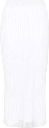 Sportmax Album Skirt - Dames - Midirokken - Wit - S - Polyester - Rokken