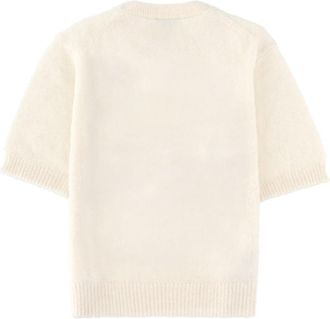 Ganni Alpaca Wool Blend Sweater - White