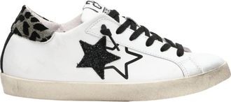 2Star Witte Leren Sneakers Elegant Comfort - Dames - Sneakers - Wit - 35 EU - Leer - Schoenen