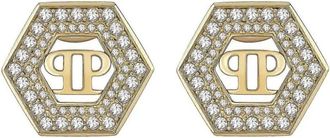 Philipp Plein Legacy crystal-embelished earrings - Gold