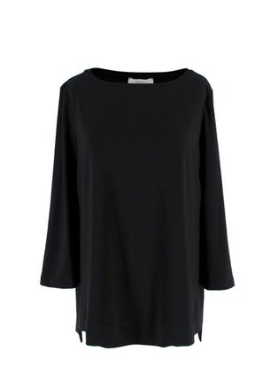 Max Mara Black 3/4 Length Sleeve Top Size M