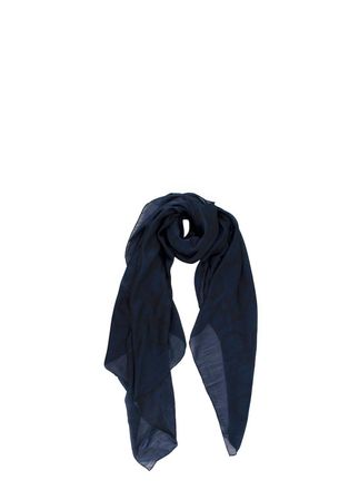 Ferragamo Blue Gancini Print Scarf