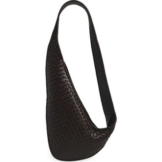 Bottega Veneta Veneto Intrecciato Leather Sling Bag in 2145 Fondant-Silver at Nordstrom