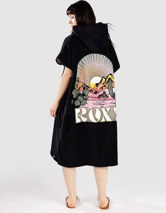 Roxy Infinite Lagoon Surf Poncho schwarz