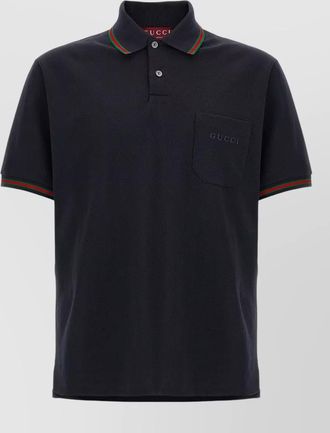 Gucci embroidered polo shirt