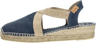 Toni Pons Verdi-V Sandalen Touwzool - Dames - Sleehakken - Blauw - 41 EU - Schoenen