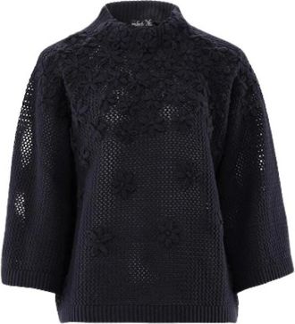 van Laack Stijlvolle Trui Sullina - Dames - Coltruien - Blauw - XL - Truien & Vesten