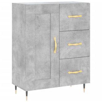 vidaXL Credenza Grigio Cemento 69,5x34x90 cm in Legno Multistrato Vidaxl