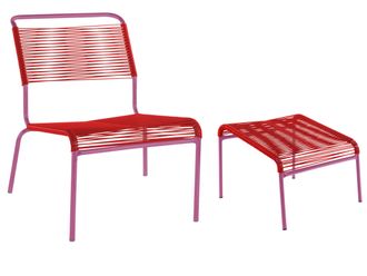 Schubiger M&ouml;bel Spaghetti-Lounger + Hocker S&auml;ntis