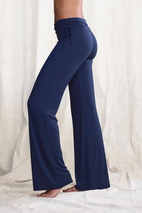 Lascana Jazzpants LASCANA, Damen, Gr. 32/34, N-Gr, blau (marine), Single Jersey, Obermaterial: 93% Polyester, 7% Elasthan, unifarben, Basic, lang, Hosen Jazzp