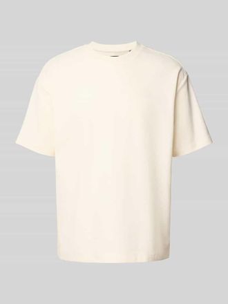 Mc Neal T-Shirt mit geripptem Rundhalsausschnitt in Ecru, Gr&ouml;&szlig;e XXXL