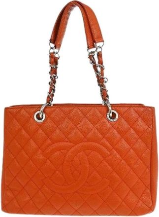 Chanel Pre-owned Tote Bags, female, Orange, Size: ONE SIZE Pre-owned Vintage Tote Bag