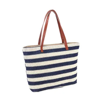 Generic Woman Beach Weaving Shoulder Bag Ladies Trendy Summer Hand Bag Purses for Women Shoulder Bag (Blue, One Size)