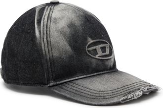 Diesel Baseball cap in destroyed denim - Caps - Man - Black