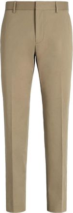 Ermenegildo Zegna tailored cotton trousers - men - Elastane/Cotton - 60 - Brown