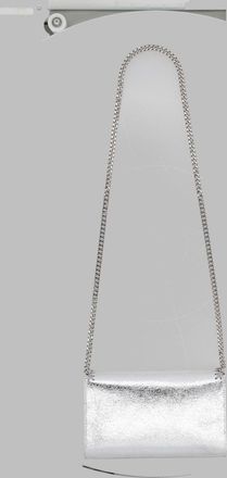 Stella McCartney Womens Shoulder Bag Falabella Mini Silver Polyester