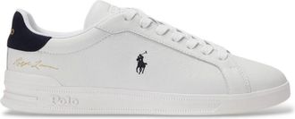 Ralph Lauren Schoenen, Heren, Blauw, 41 EU, Leer, Heritage Court II Leren Sneakers
