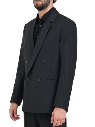 Patrizia Pepe Double-Breasted Jacket - Black