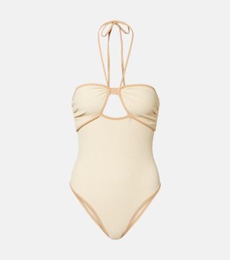 Johanna Ortiz Sea Salt cutout halterneck swimsuit