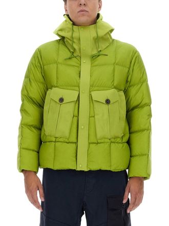 Ten c Green Quilted Hood Jacket