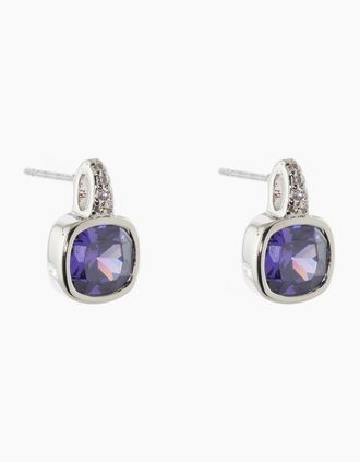 Cachet London Womens Cachet London Taylor Tanzanite silver Earrings - Silver/Silver