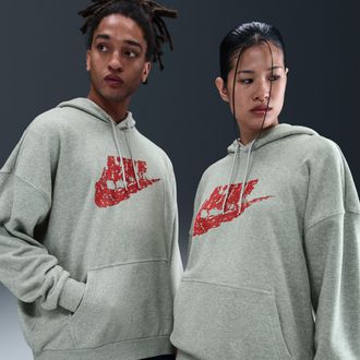 Nike Mens x Stranger Things Oversized Hoodie in Grey | IB5660-063