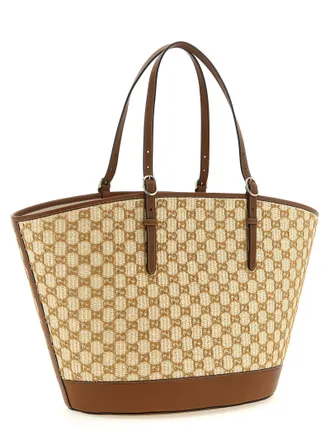 Gucci GG Monogram Canvas Tote Bag - Beige