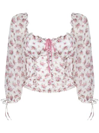 For Love & Lemons Etienne top - White