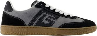Balmain Swan Su&egrave;de en leren sneakers - Heren - Sneakers - Veelkleurig - 40 EU - Su&egrave;de - Schoenen