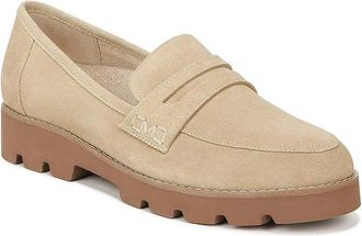 Vionic Womens Vionic Cheryl II Loafers Beige Suede Slip-On Comfort Shoes HAWK2479