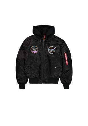 Alpha Industries Bomberjacke ALPHA INDUSTRIES MA-1 VF Hood Dark Side, Herren, Gr. 3XL, schwarz, Obermaterial: 100% Nylon; Futter: 100% Nylon; F&uuml;llung: 100% Polyester, 