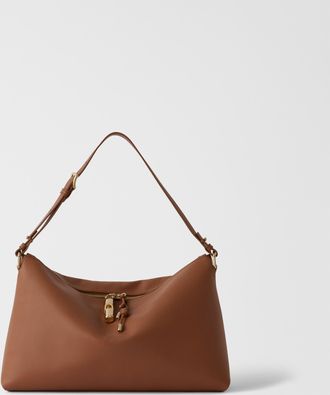 Furla Debby Borsa A Spalla L Brandy Marrone Pelle Di Vitello Notte + Pelle Di Vitello Sidney Donna